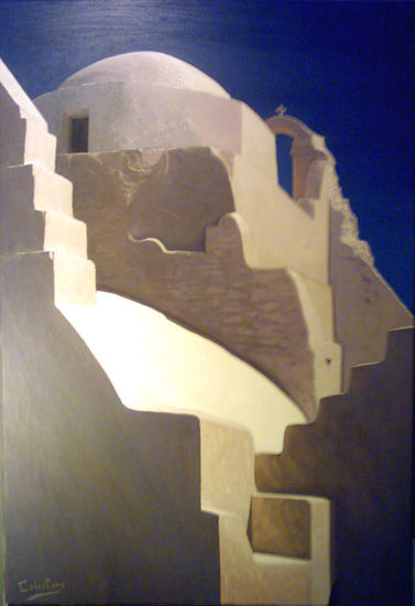 Escaleras hacia el cielo Oil Canvas Landscaping