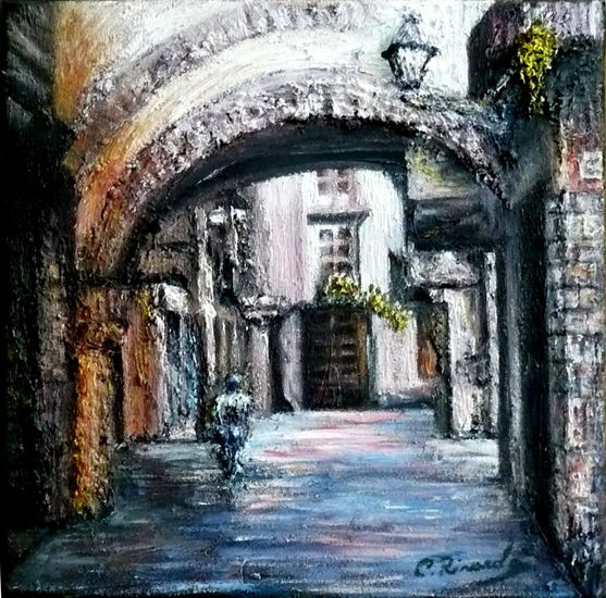 GoticoBarcelona. Oil Canvas Landscaping