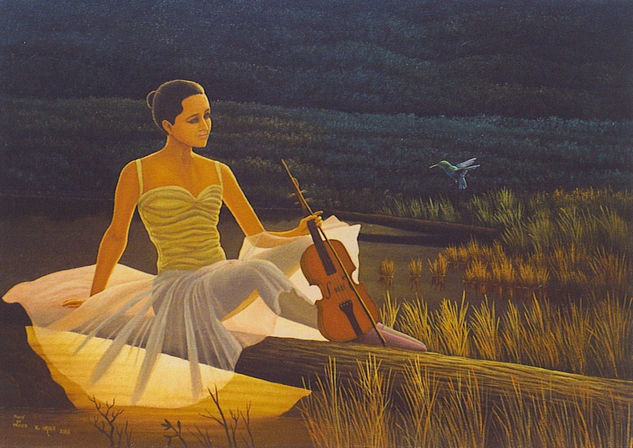 Bailarina Oil Canvas Figure Painting