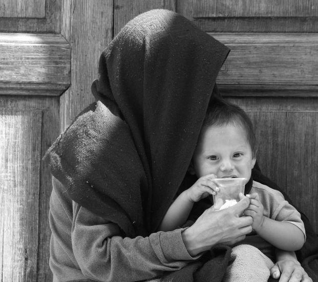 La mirada Retrato Blanco y Negro (Digital)