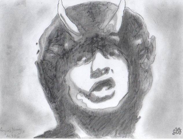 Angus Young Charcoal