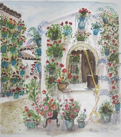 Patio de Córdoba Watercolour Card