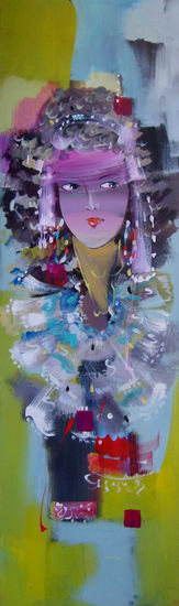 mulata Acrylic Canvas Figure Painting