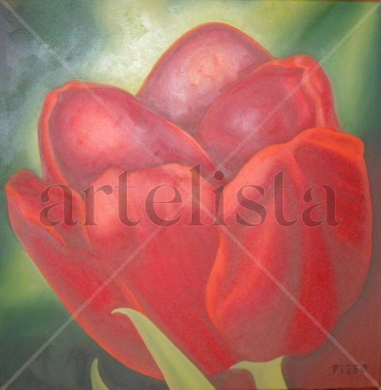 flor 2 Oil Canvas Floral Painting