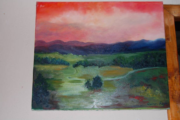 Atardecer... Oil Canvas Landscaping