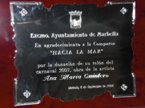 Placa en gratitud...