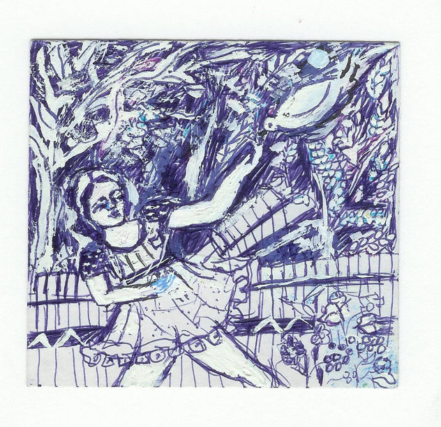 a menina e o passaro