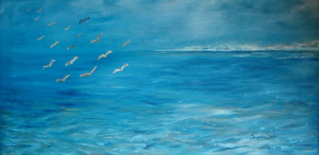 El vuelo de la palabra Canvas Marine