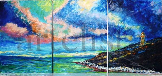 CIELO DE COLORES Oil Canvas Landscaping