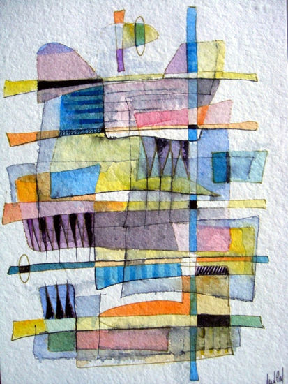 paisaje urbano modernista Watercolour Paper Landscaping