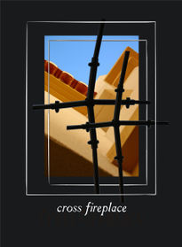 Cross fireplace.