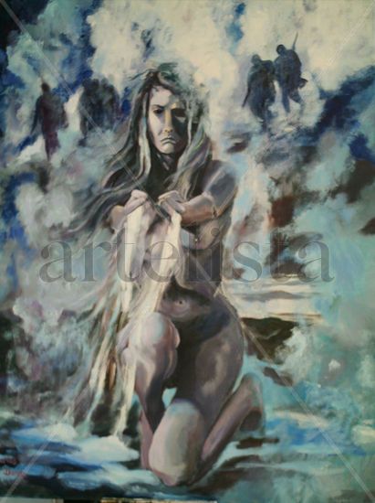 Ninguna tierra Oil Canvas Figure Painting