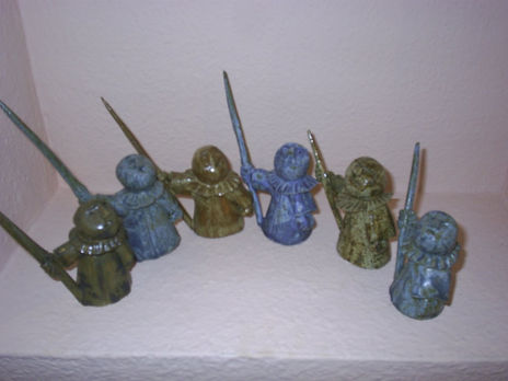 Peones de ajedrez.