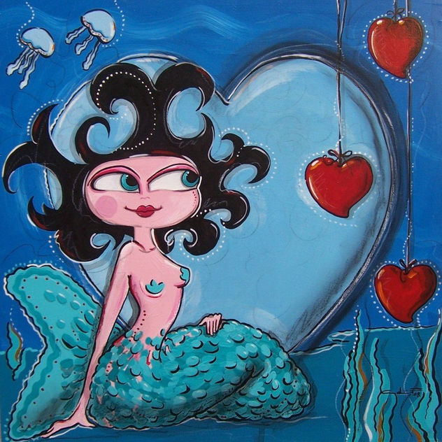 corazón con sirenita