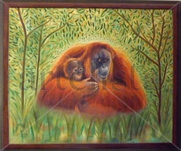 Amor universal Oil Canvas Animals