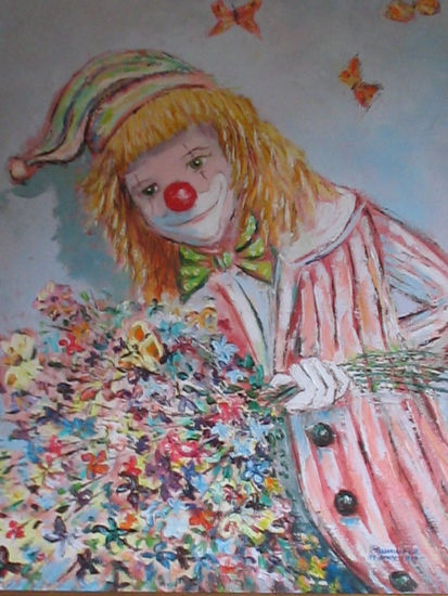 Payaso Oil Canvas Figure Painting