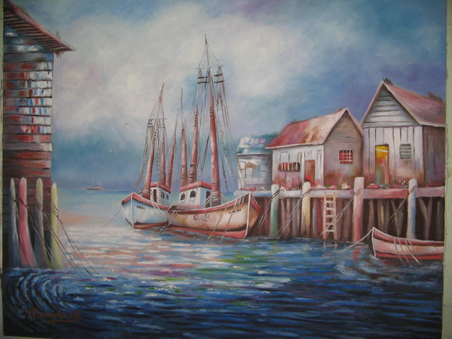 marina Oil Canvas Marine Painting