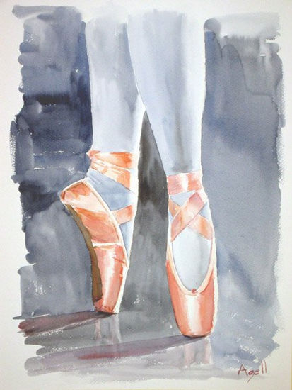 De puntas Watercolour Paper Figure Painting