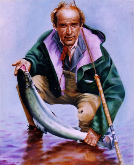 Pescador Óleo Lienzo Paisaje