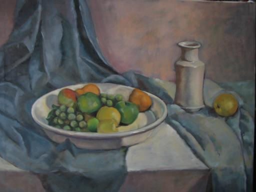 bodegon azul Oil Canvas