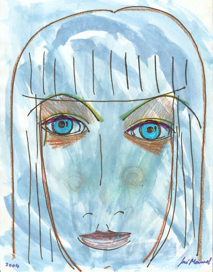 Profundidad Mixed media Paper Portrait