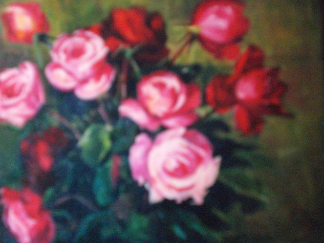 Rosas Oil Canvas Floral Painting