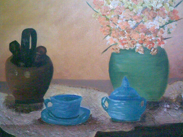 la hora del té Oil Canvas Still Life Paintings