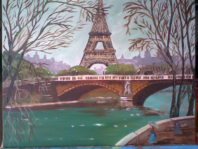 el antiguo Paris Oil Canvas Landscaping