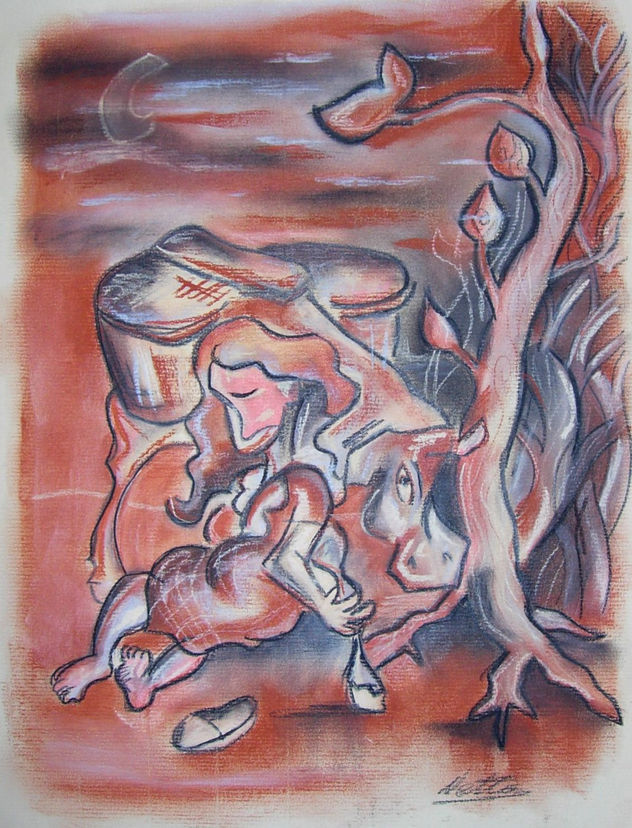 The woman and the donkey