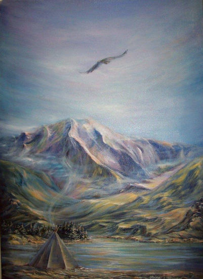 Äguila y Misterio Oil Canvas Landscaping