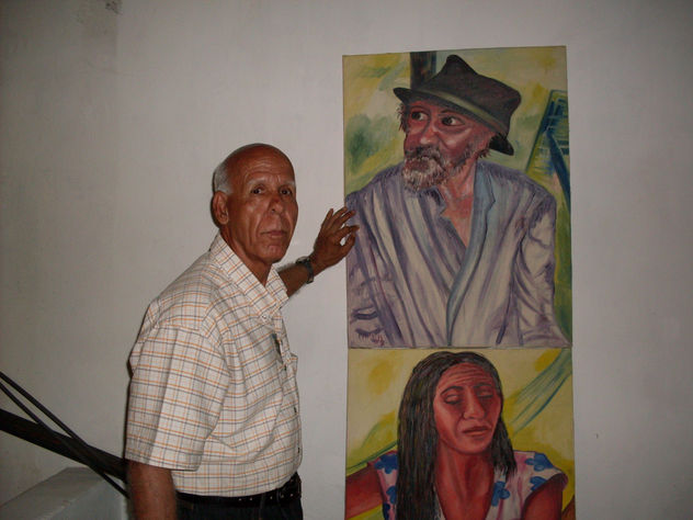 Retrato del Pintor Bárbaro Rivas y  Mujer Guayu