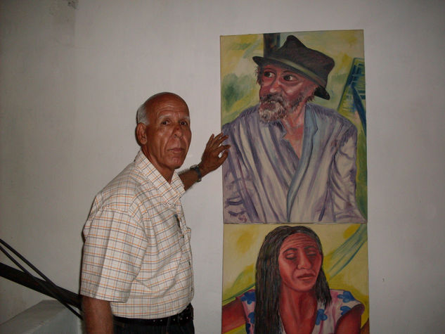 Retrato del Pintor Bárbaro Rivas y  Mujer Guayu 