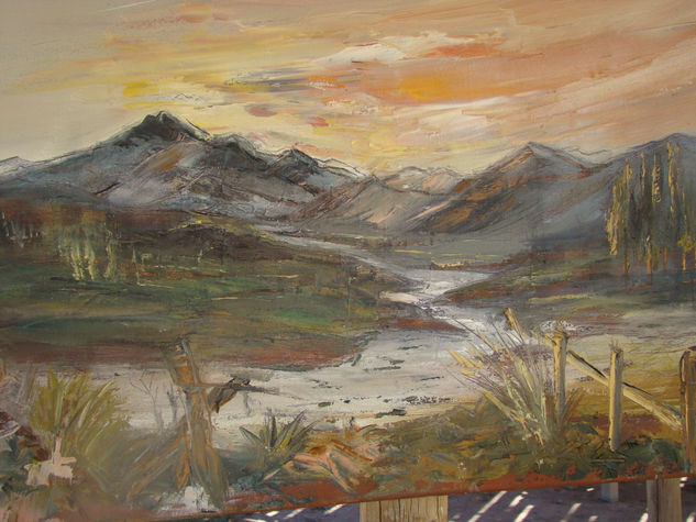 atardecer en san juan Oil Canvas Landscaping