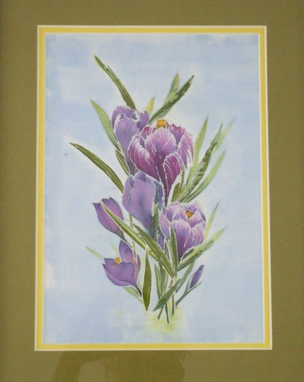 Crocus. Tinta Tela Floral