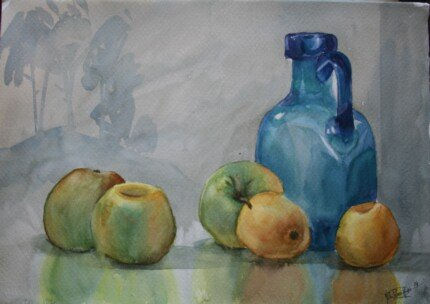 VIDRIO Y SOMBRAS Watercolour Paper Still Life Paintings