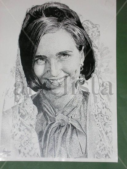 Retrato con Mantilla 1 Tinta