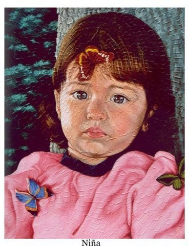 Niña Mixed media Canvas Portrait