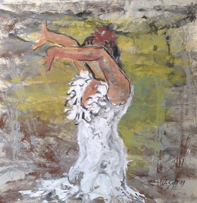 flamenca con traje blanco