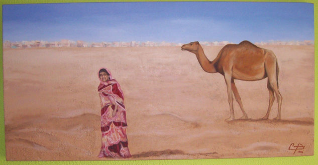 Mujer del Sahara Oil Canvas Others