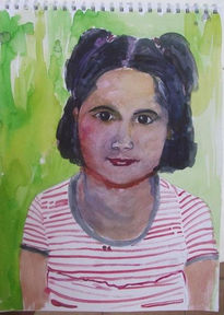 retrato acuarela Marta