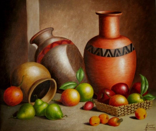 Bodegon Autoctono Oil Canvas Landscaping