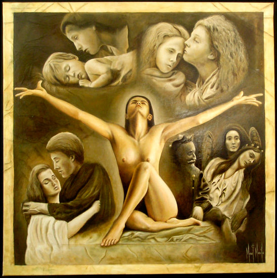 Circulo de vida Oil Canvas