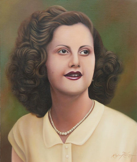 Retrato de dama Oil Canvas Portrait