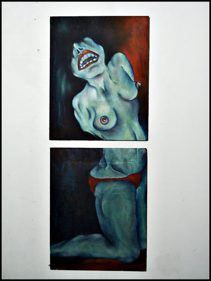 Disparos I Oil Panel Nude Paintings