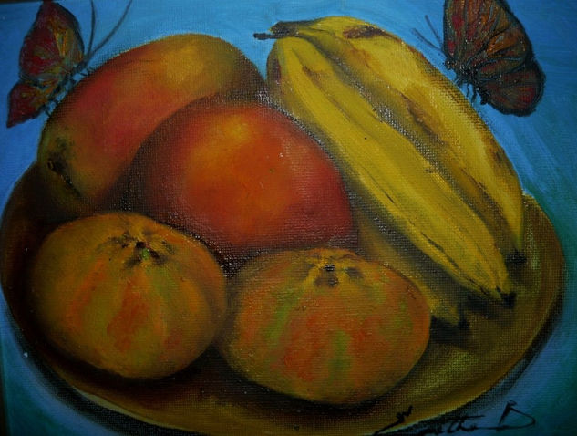 Plato de frutas Oil Canvas Still Life Paintings