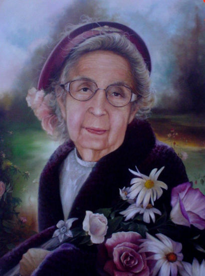 abuelita Oil Canvas Portrait