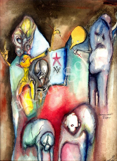 Los Falsos Profetas de Caligastía. Mixed Media