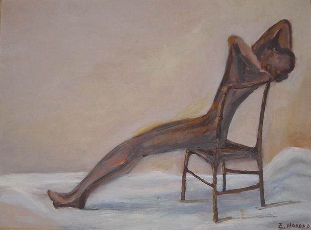 EL DESCANSO Oil Canvas Figure Painting