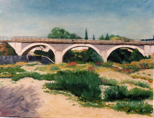 Puente de Viana Oil Canvas Floral Painting