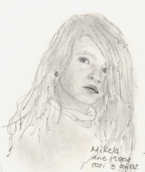 boceto para retrato Mikela 5 Pencil